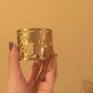 Gold Flower Cuff
